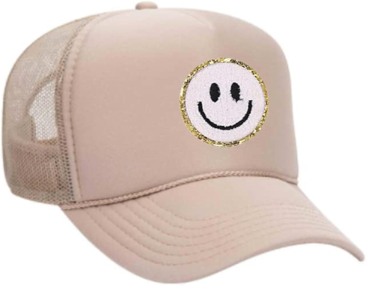 SMIILEY FACE Chenille Patch Trucker Hat | Amazon (US)