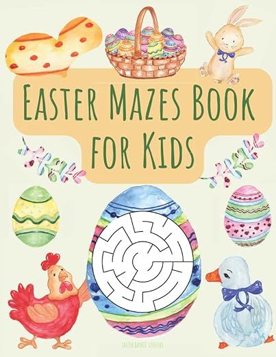 Easter Mazes Book for Kids: Easter Basket Stuffers: 150 Mazes of 3 Difficulty Levels: Activity Bo... | Amazon (US)