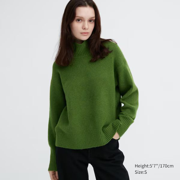 Souffle Yarn High Neck Long-Sleeve Sweater | UNIQLO (US)