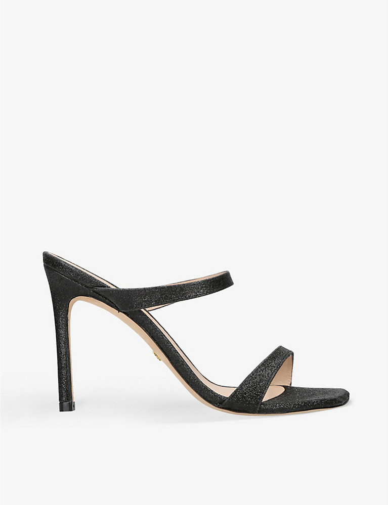 Aleena glitter-strap leather heeled sandals | Selfridges