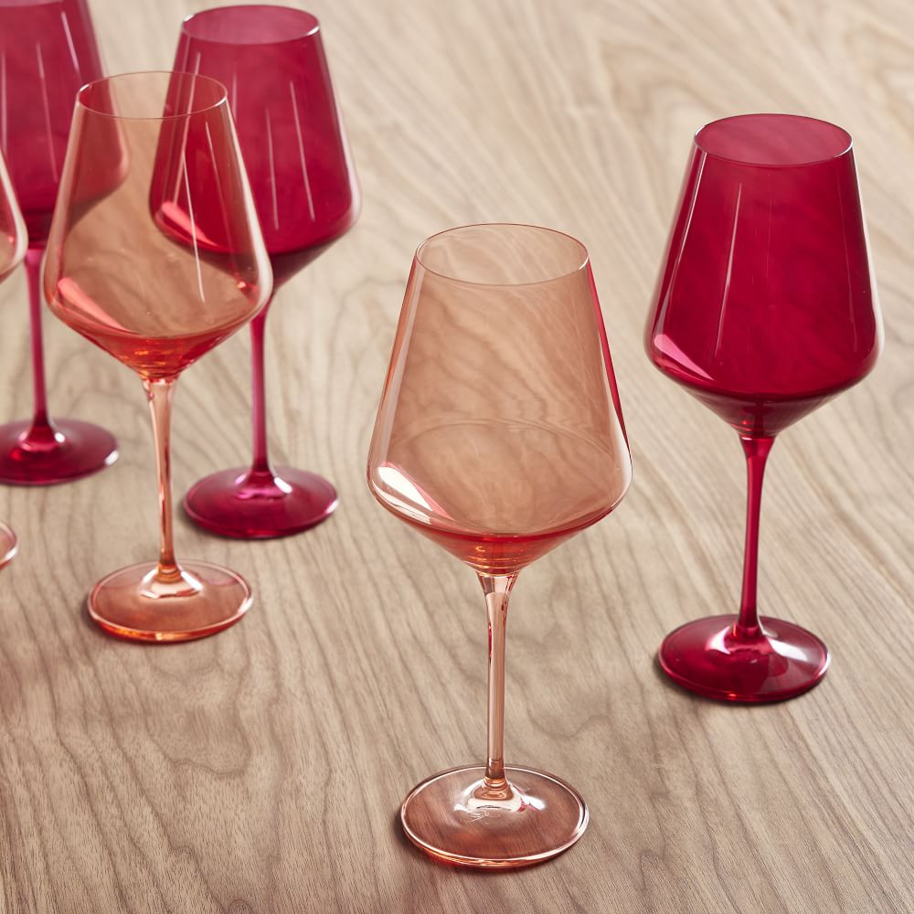 Estelle Colored Glass Stemmed Wine Glass (Set of 6) | West Elm (US)