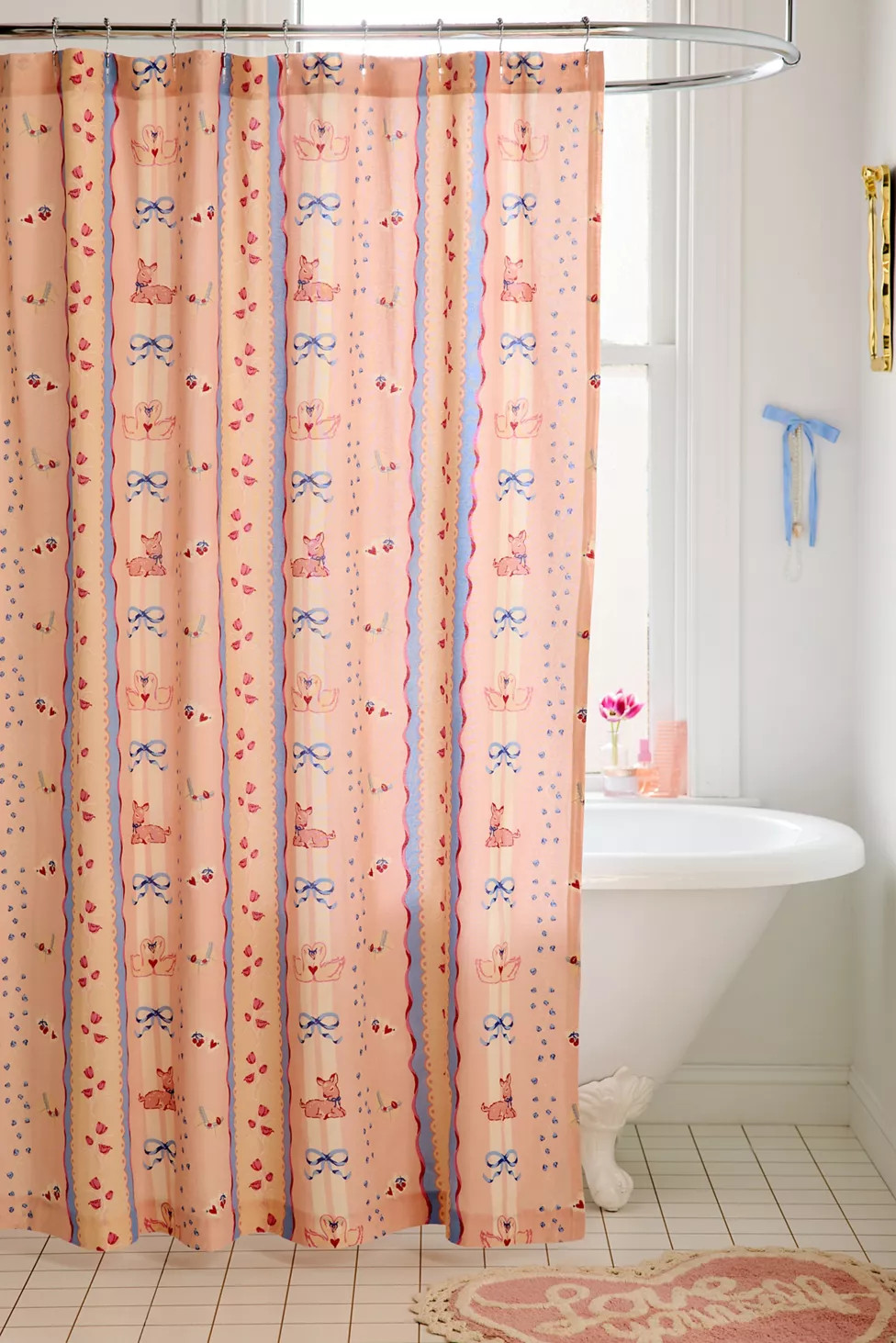 Molly Icon Striped Patterned Shower Curtain | Urban Outfitters (US and RoW)
