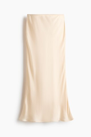 H & M - Viscose-Blend Slip Skirt - Light Beige | H&M (US + CA)