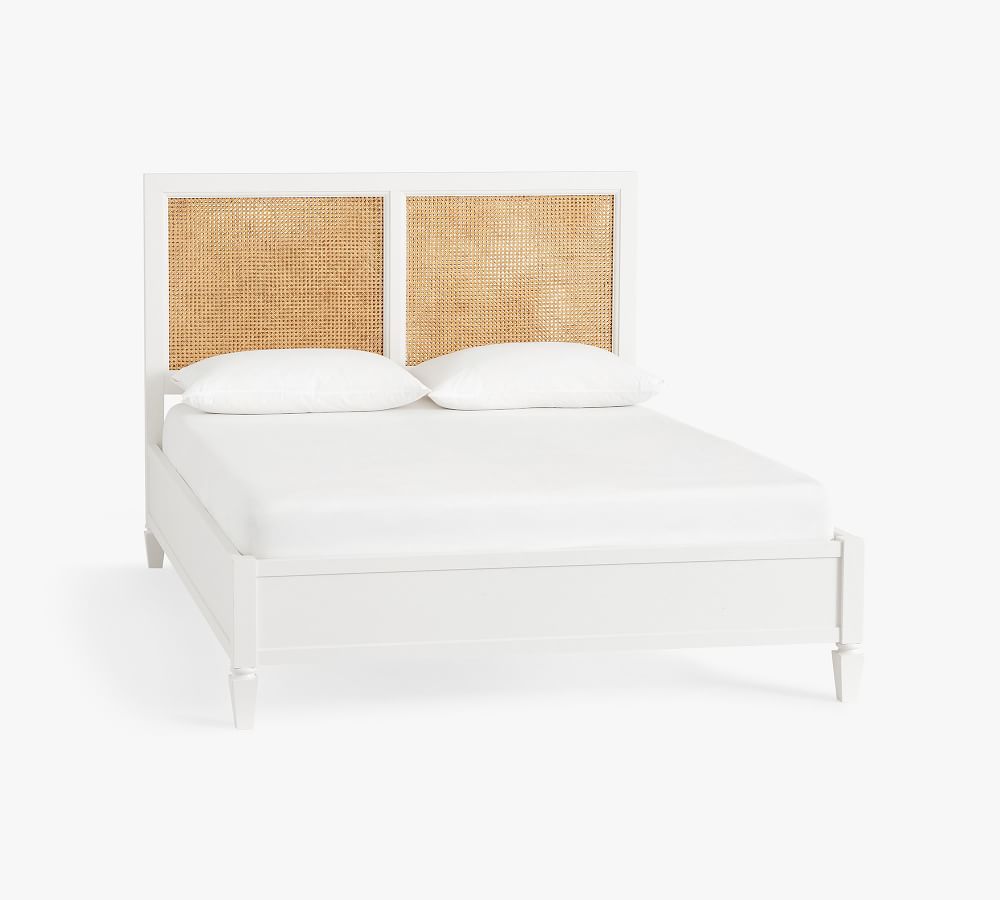 Sausalito Cane Wood Bed, Queen, Montauk White | Pottery Barn (US)