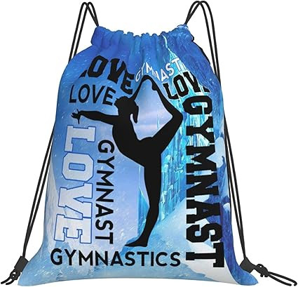 Gymnastics Drawstring Backpack Light Gym String Bag Pink Water Resistant Sackpack Sport Yoga Dayp... | Amazon (US)