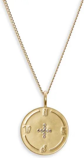 Carina Chain Compass Pendant Necklace | Nordstrom
