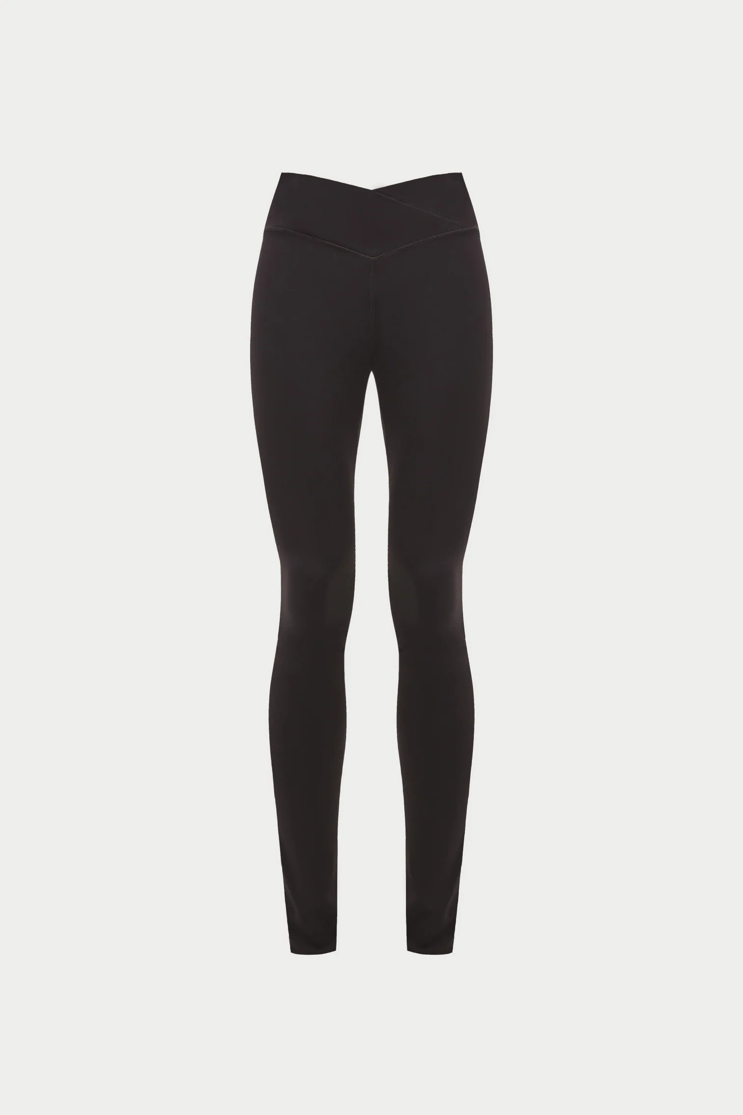 SCULPTING STRETCH CROSSOVER WAISTBAND LEGGINGS - CHOCOLATE | The Couture Club