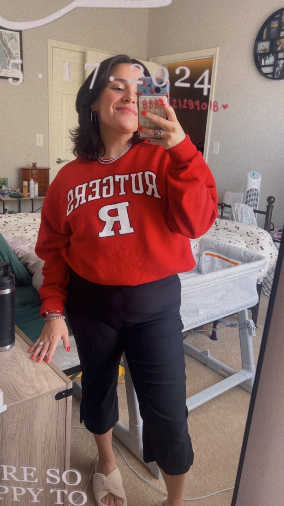 Go Sports! 
Easy little outfit for a tailgate in NJ 
Capris: L 
Crewneck: L 

#LTKPetite #LTKFindsUnder50 #LTKSeasonal