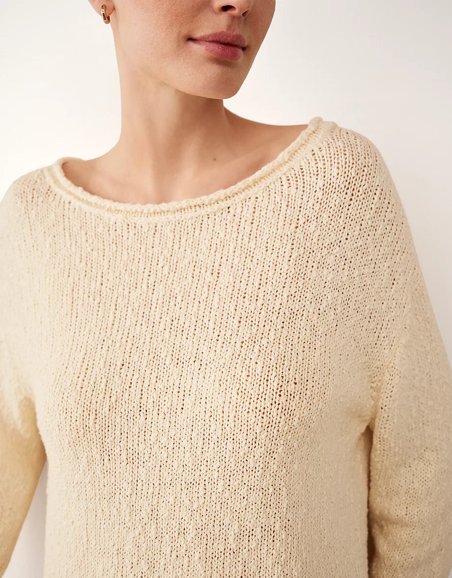 Cotton Rich Slub Jumper | The White Company UK & ROW