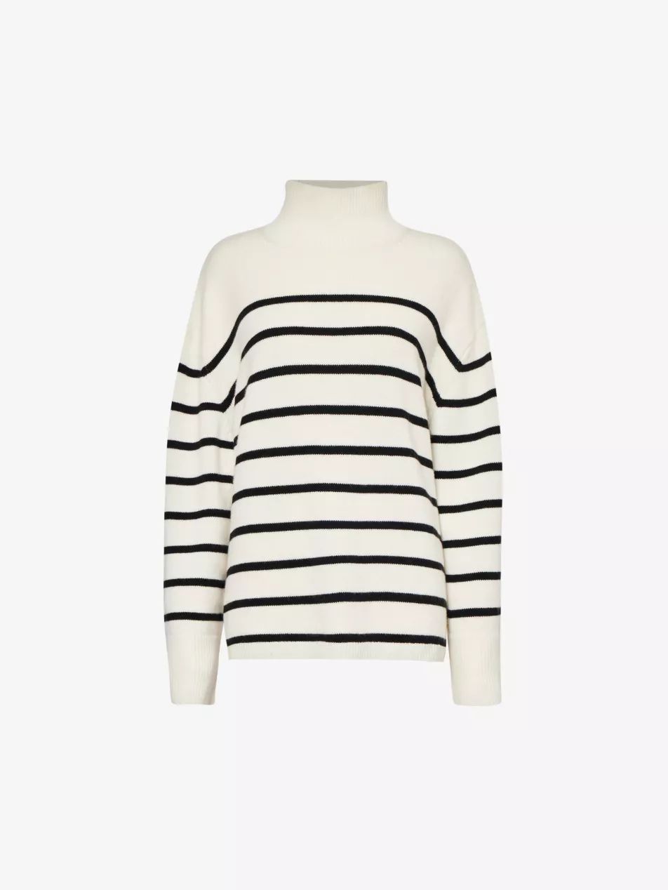 Courtney striped wool and cashmere-blend knitted jumper | Selfridges