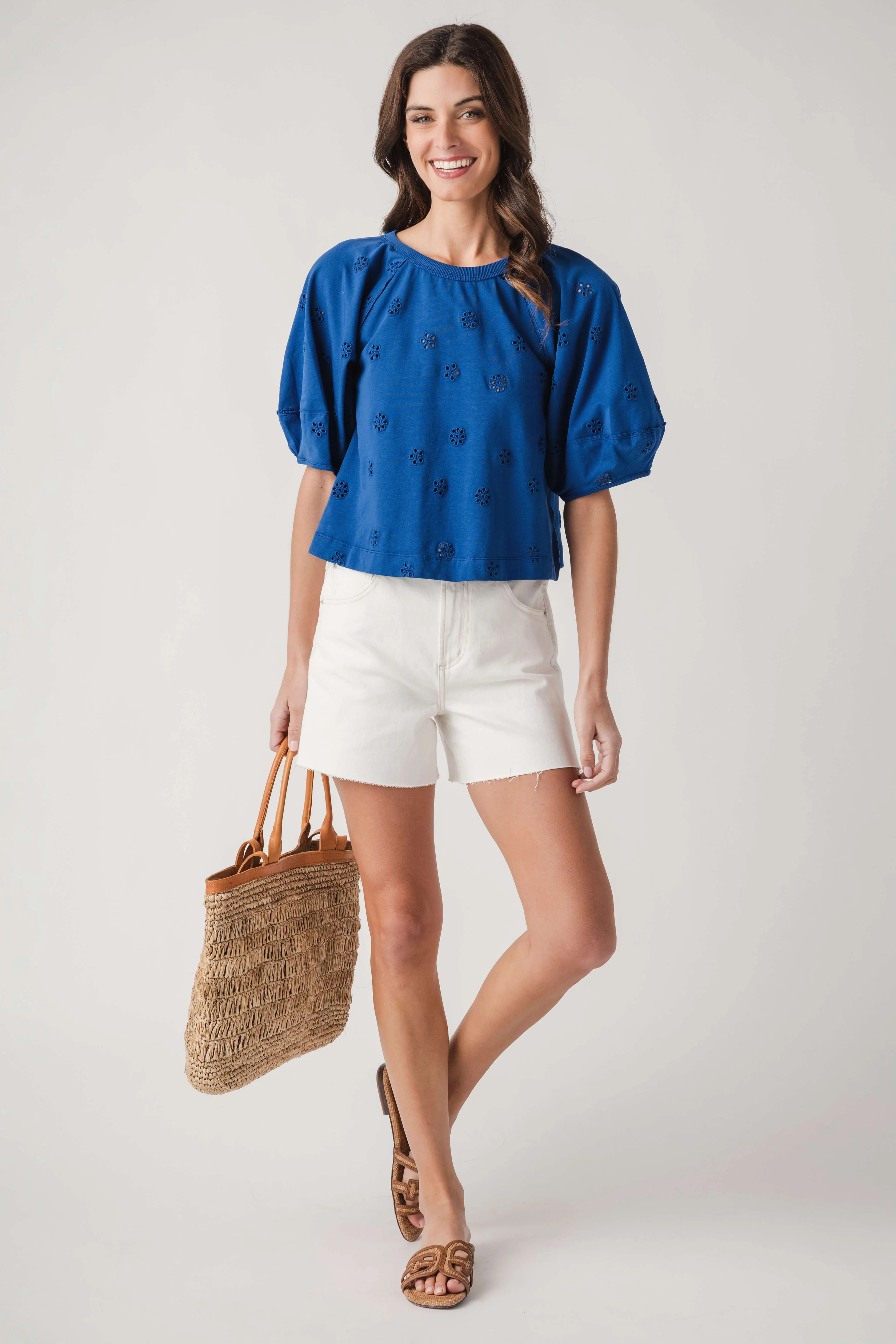 Free People Jessie Eyelet Tee | Social Threads
