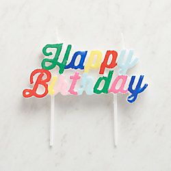 Multicolored Happy Birthday Candle | Paper Source