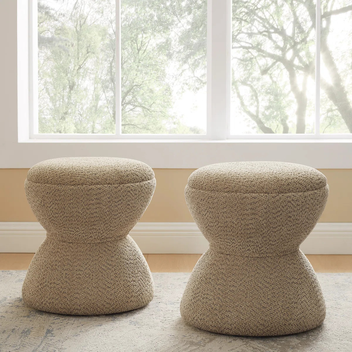 Kadenn Upholstered Ottoman (Set of 2) | Wayfair North America