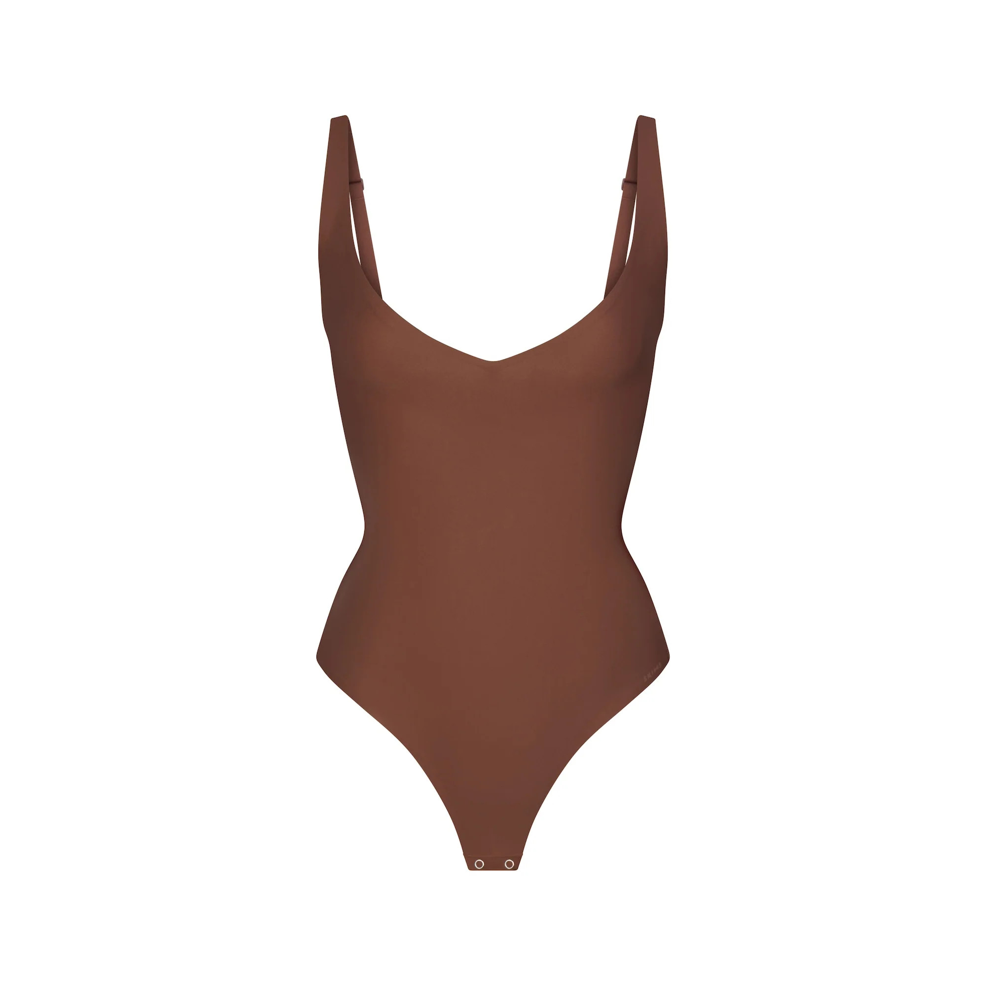 SKIMS BODY CORE SCULPT PLUNGE THONG BODYSUIT | JASPER | SKIMS (US)