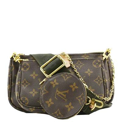 LOUIS VUITTON Multi Pochette Accessoires Monogram Canvas Crossbody Bag Olive | eBay US