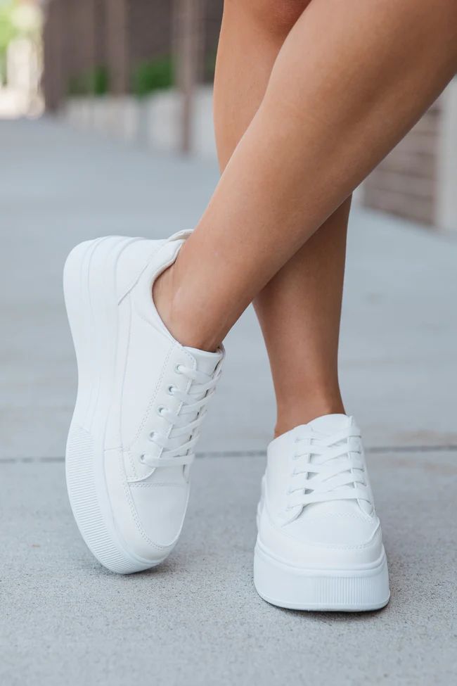 Cecilia Platform White Sneaker | Pink Lily