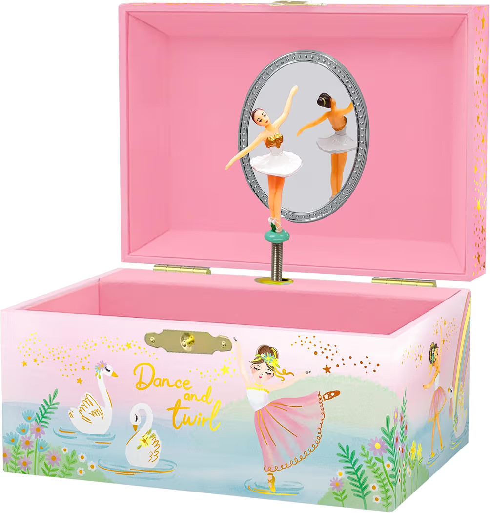 Giggle & Honey Musical Ballerina Jewelry Box for Girls - Kids Music Box with Spinning Ballerina, ... | Amazon (US)