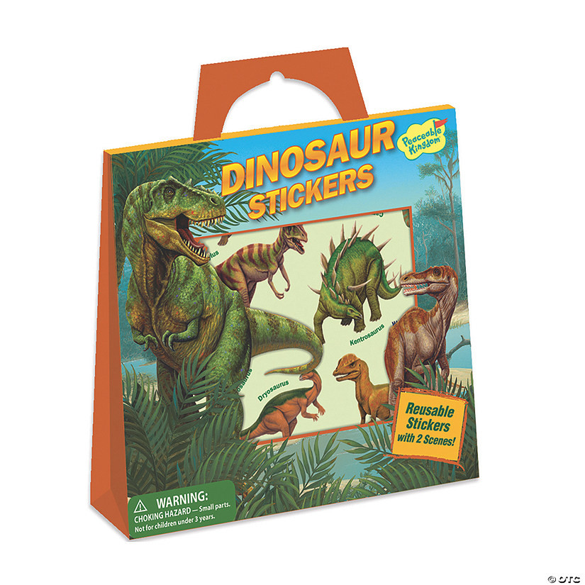 Dinosaur Reusable Sticker Tote | Oriental Trading Company