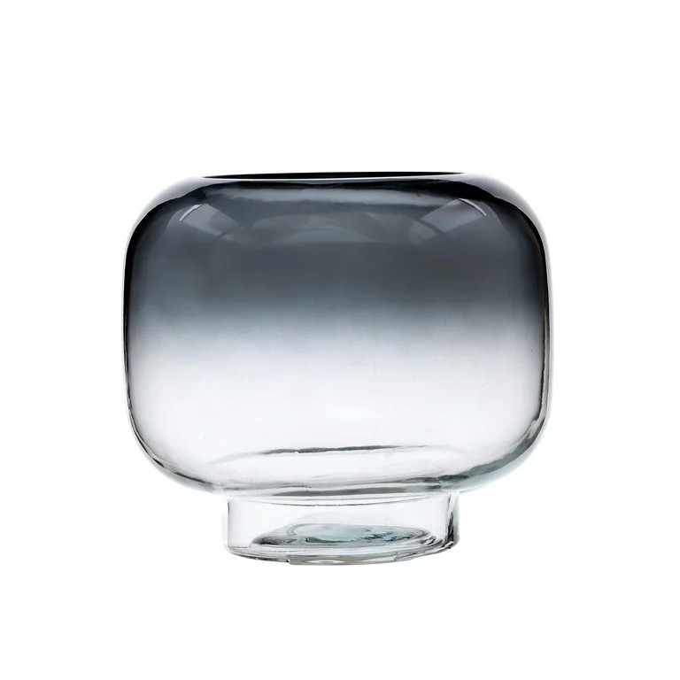 Mainstays 6.5" Smoke Ombre Glass Hurricane Pillar Candle Holder Medium | Walmart (US)