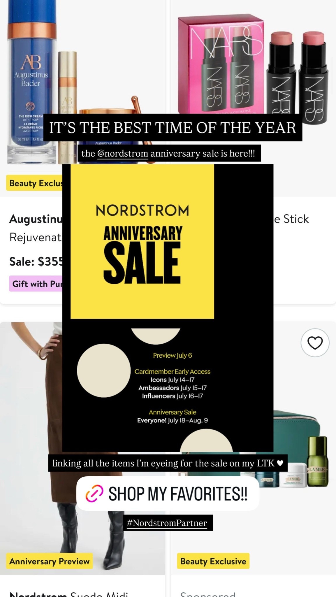 the best time of the year is here!! @nordstrom anniversary sale is here and I created a list of everything I’m shopping #NordstromPartner  #NordstromAS #liketkit