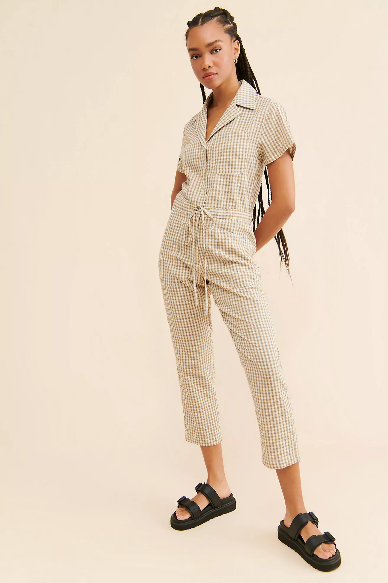 Rujuta Sheth Ray Gingham Coveralls | Anthropologie (US)