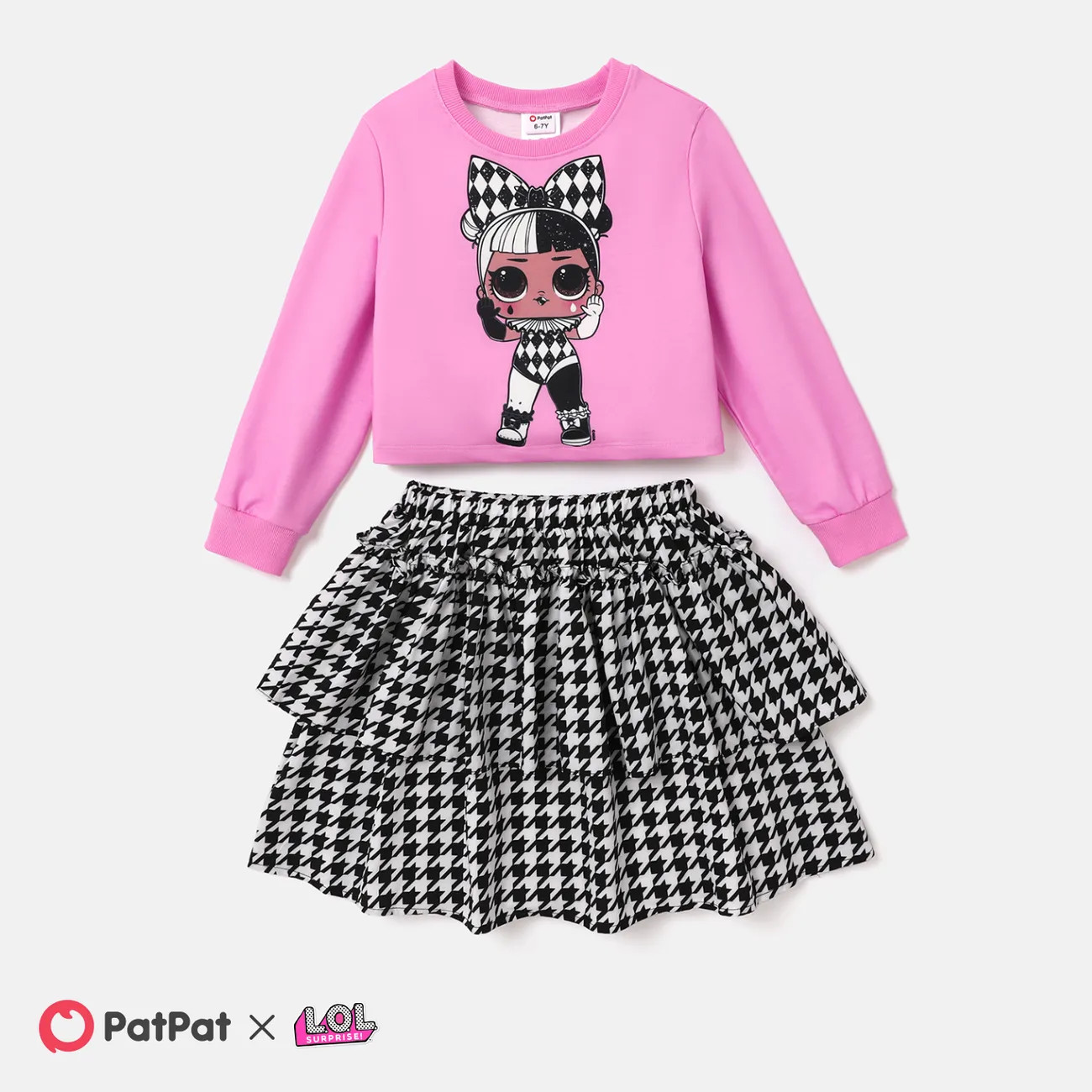 L.O.L. SURPRISE! Toddler/Kid Girl 2pcs Character Print Long-sleeve Top and Tutu Skirt Set | PatPat