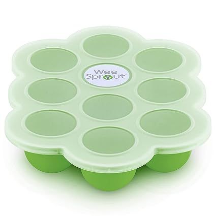 Silicone Baby Food Freezer Tray with Clip-on Lid by WeeSprout - Perfect Storage Container for Hom... | Amazon (US)