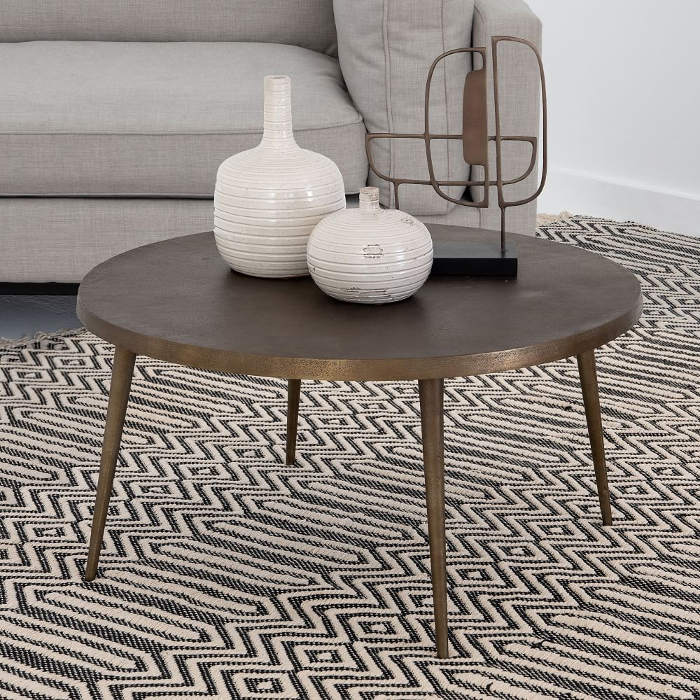 Cast Coffee Table - Antique Brass | West Elm (US)