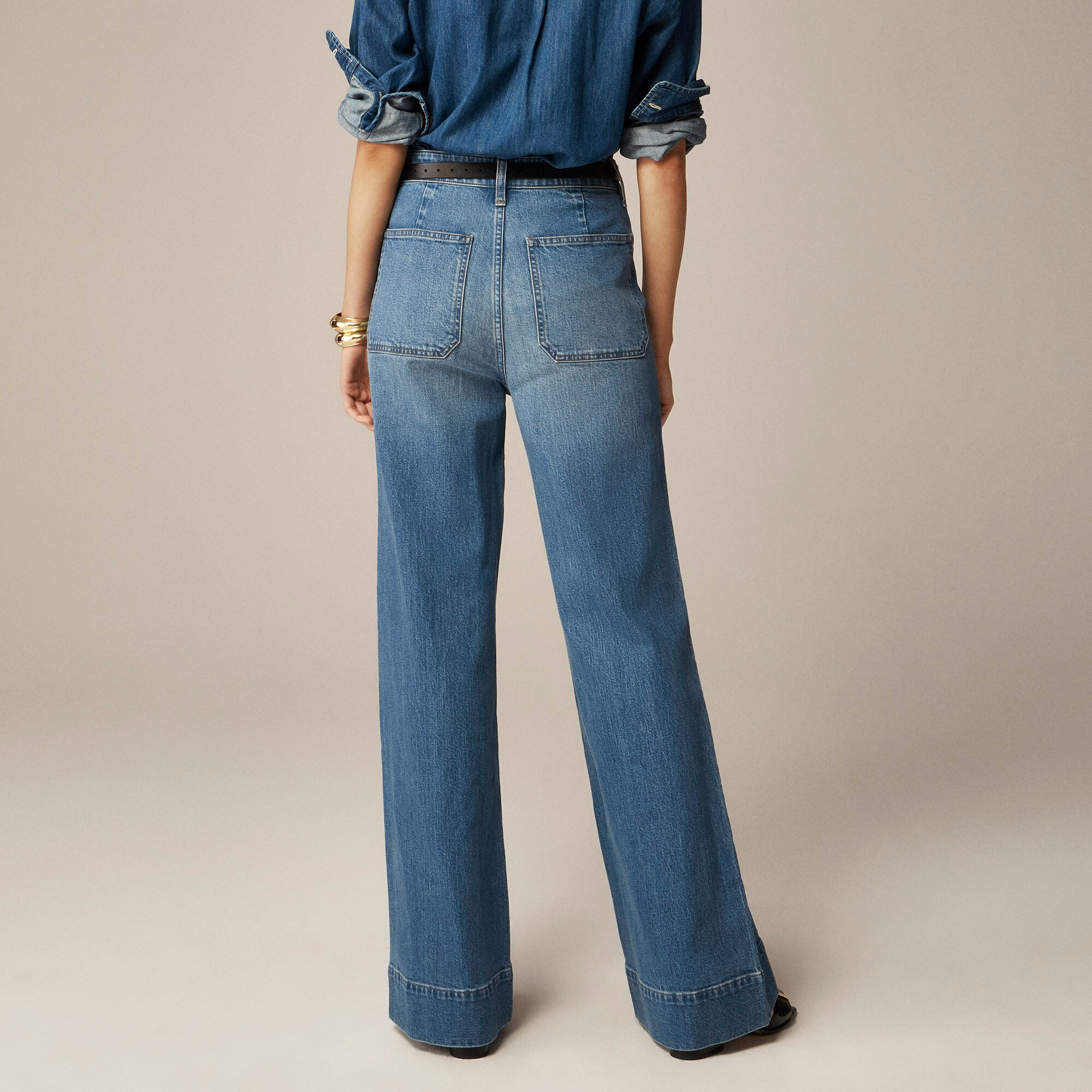 High-rise Sailor denim trouser in 1996 semi-stretch | J. Crew US
