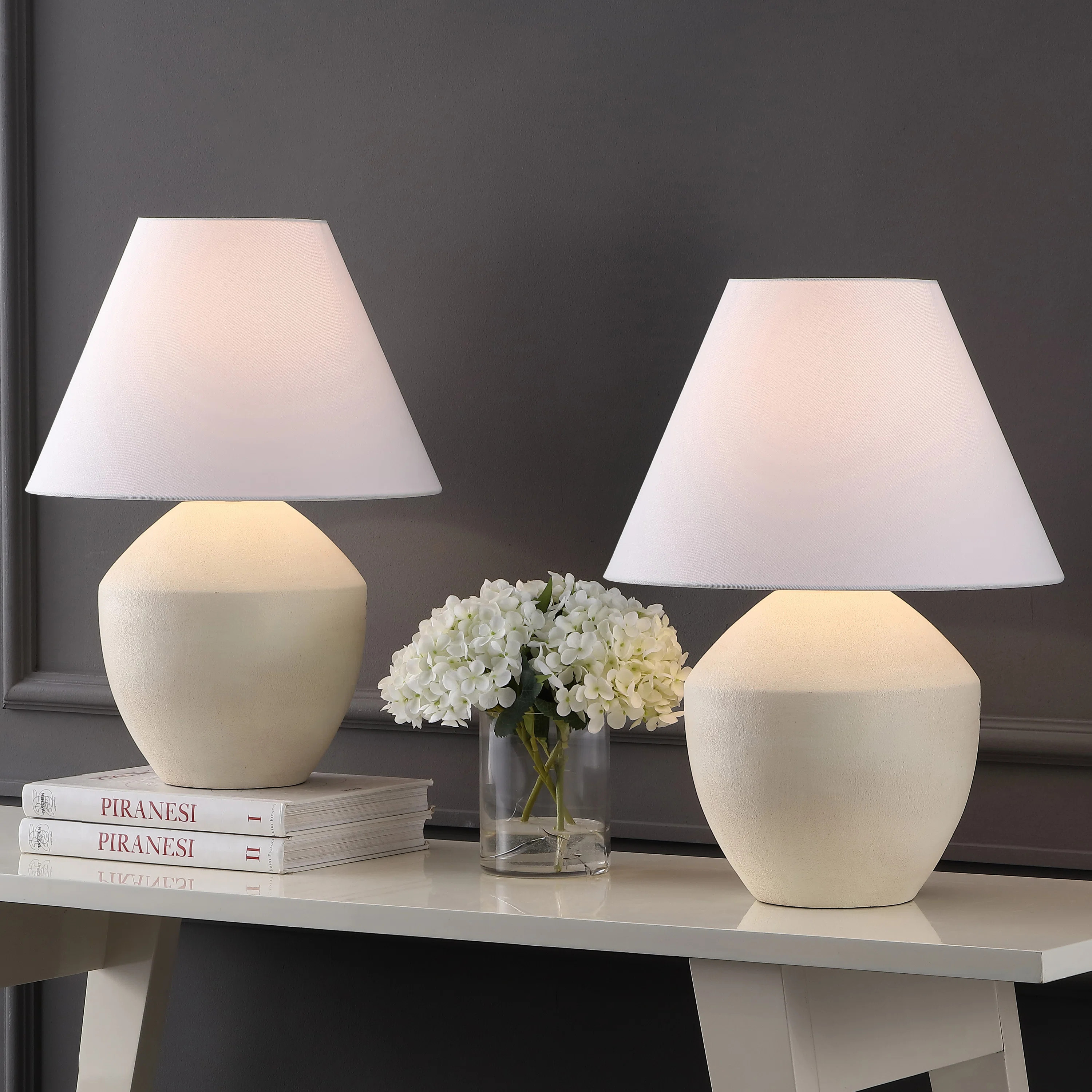 Ralf 20.5" Minimalist Scandinavian Resin/Iron LED Table Lamp (Set of 2) | Wayfair North America