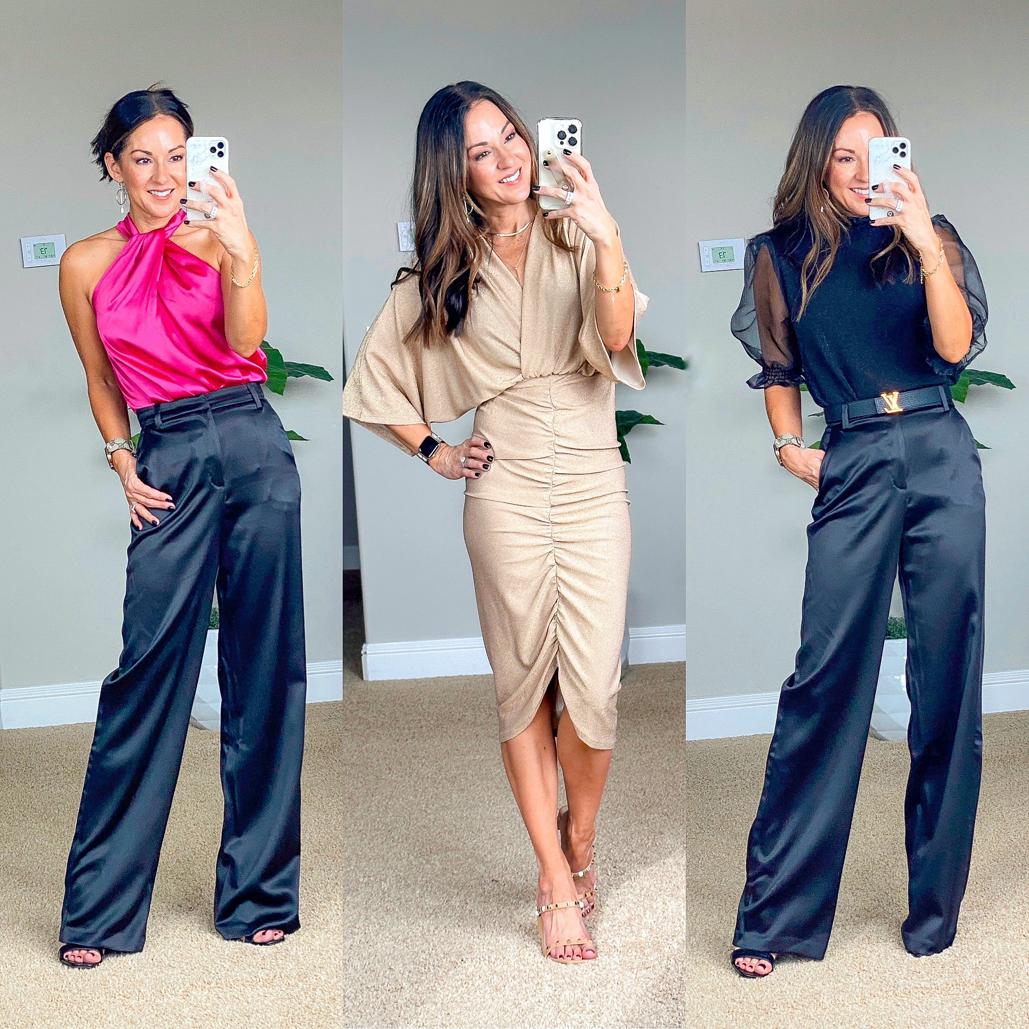 Save 10% on the Gibsonlook Holiday Glam Collection & everything at Gibsonlook code HOLLY10. Holiday party looks! Halter neck blouse xxs | trousers xxs | puff sleeve top xxs | Cinch knit dress xxs | shoes tts 

Holiday looks | holiday party outfit | office party outfit  | work party outfit | Christmas party outfit 

#LTKHoliday #LTKsalealert #LTKstyletip