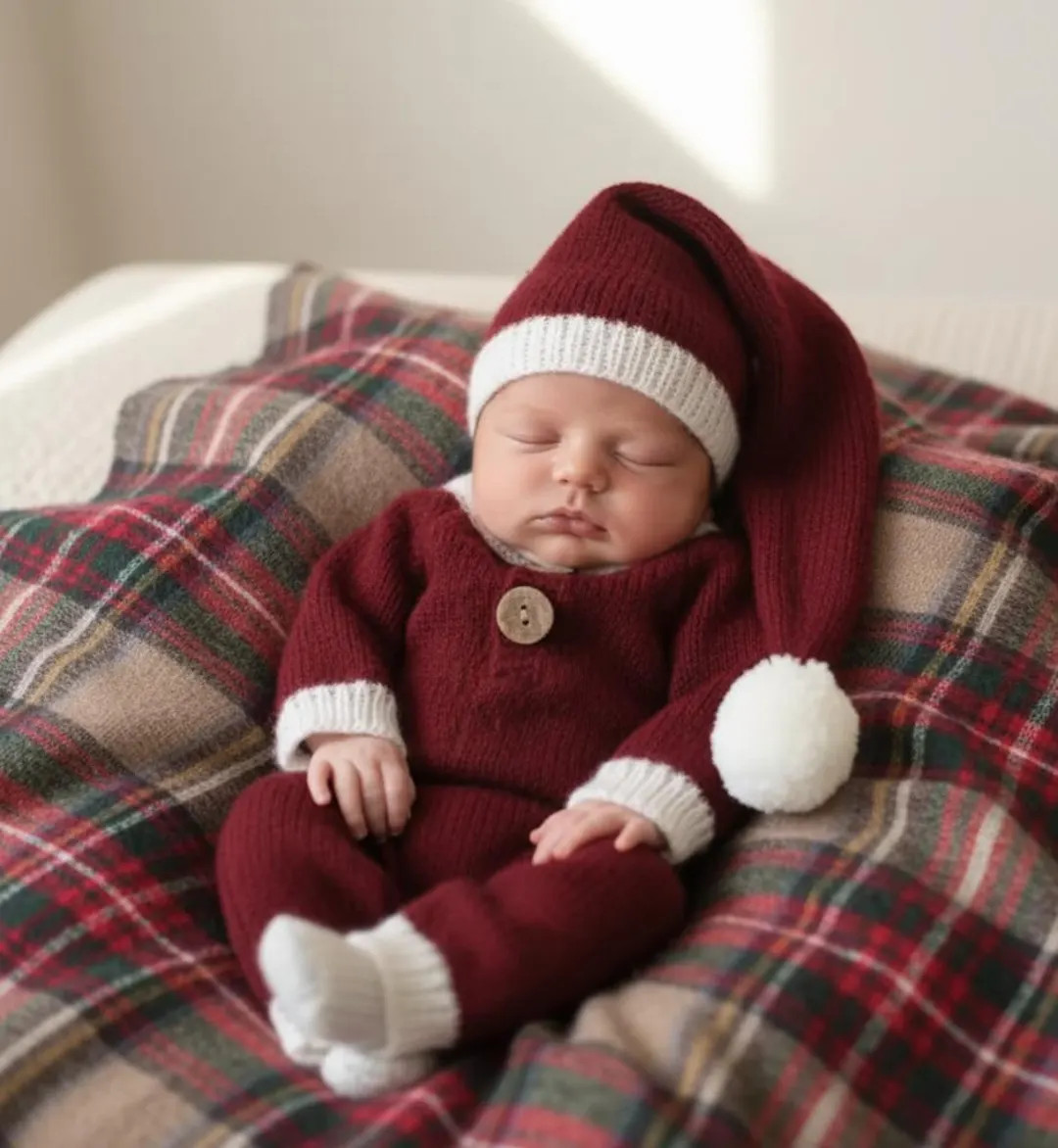 Handmade Santa Baby Outfit – Newborn 36 Cm Romper & Hat Set | Baby’s First Christmas Gift | B... | Etsy (US)