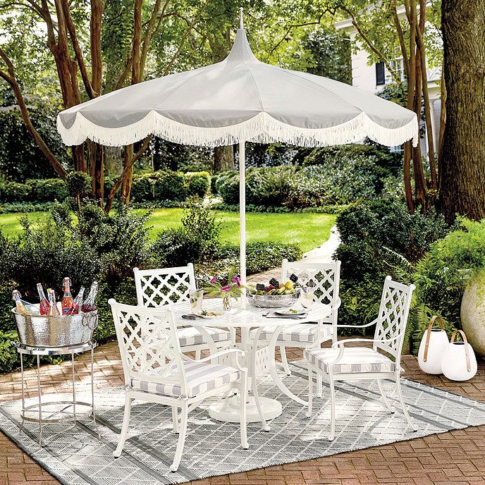 Maison Round 5 Piece Outdoor Dining Set | Ballard Designs, Inc.