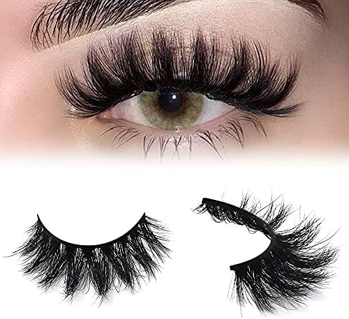 Amazon.com: 5 Pairs 18mm 3D Long Mink Eyelash Pack Fluffy False Eyelashes Extension Handmade Reus... | Amazon (US)