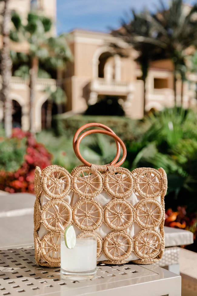 Private Beach Brown Boho Multi Circle Purse | Pink Lily