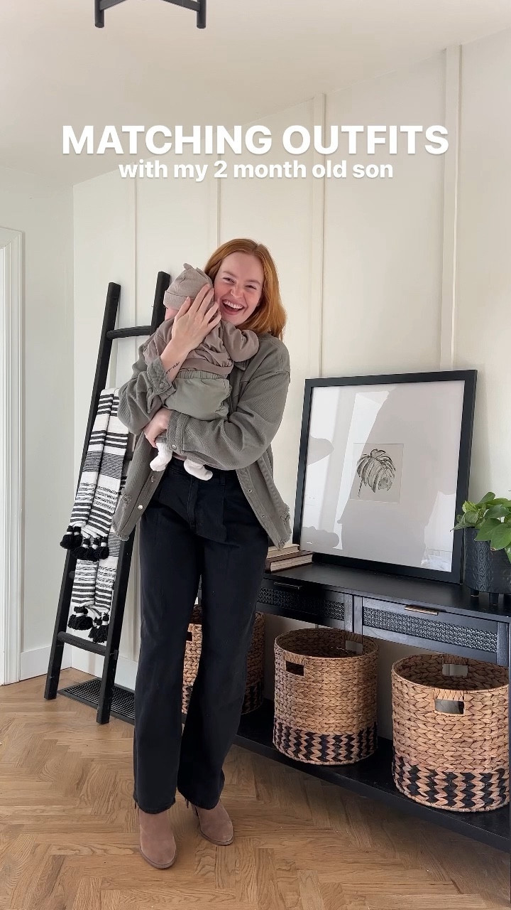 My new hobby is going to be finding us matching mommy and me outfits 🤣 exact links to his baby boy outfit below. I also linked to my exact pants and the bodysuit but sadly it’s no longer available in this color. So I linked other options as well! Holiday outfit inspo  

#LTKbaby #LTKSeasonal #LTKVideo