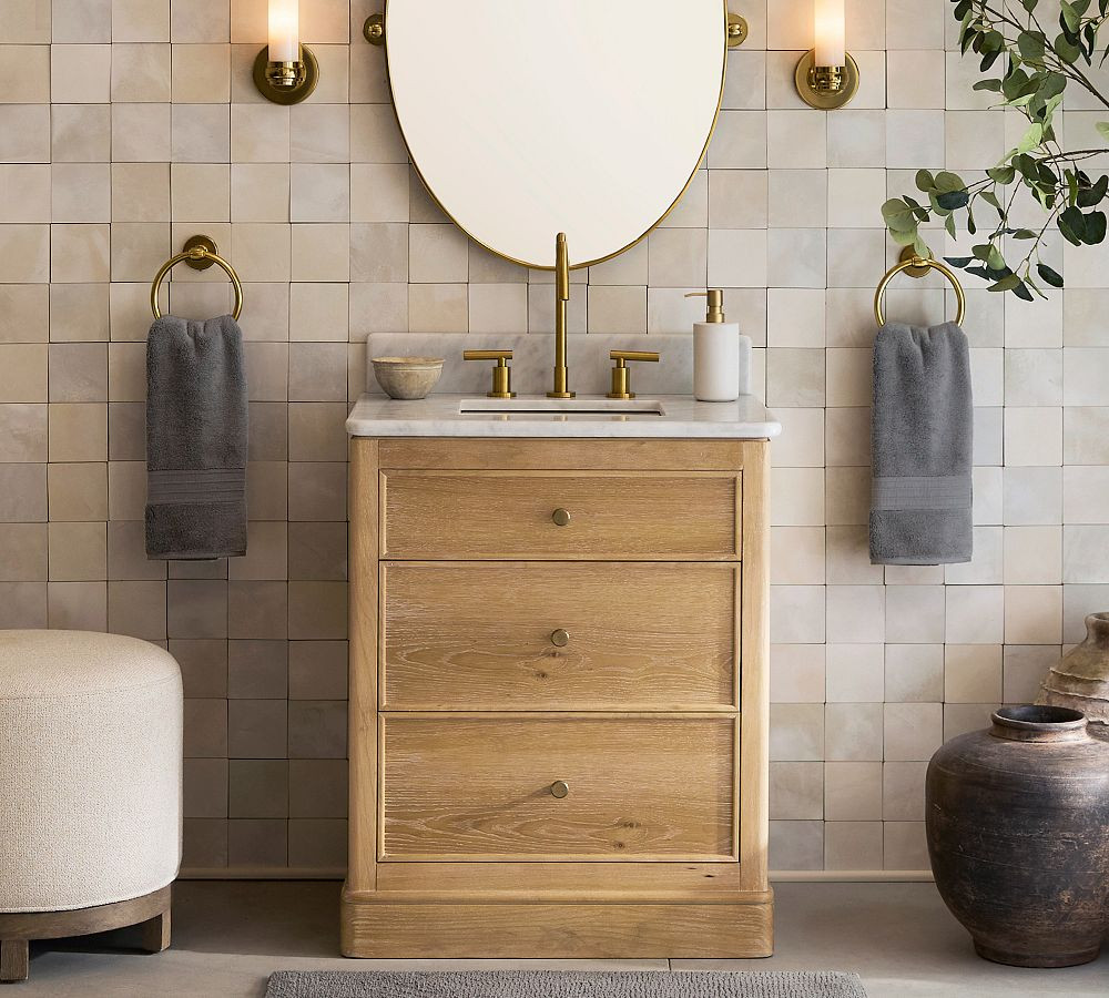 Leah Heirloom 27" Single Sink Vanity | Pottery Barn (US)