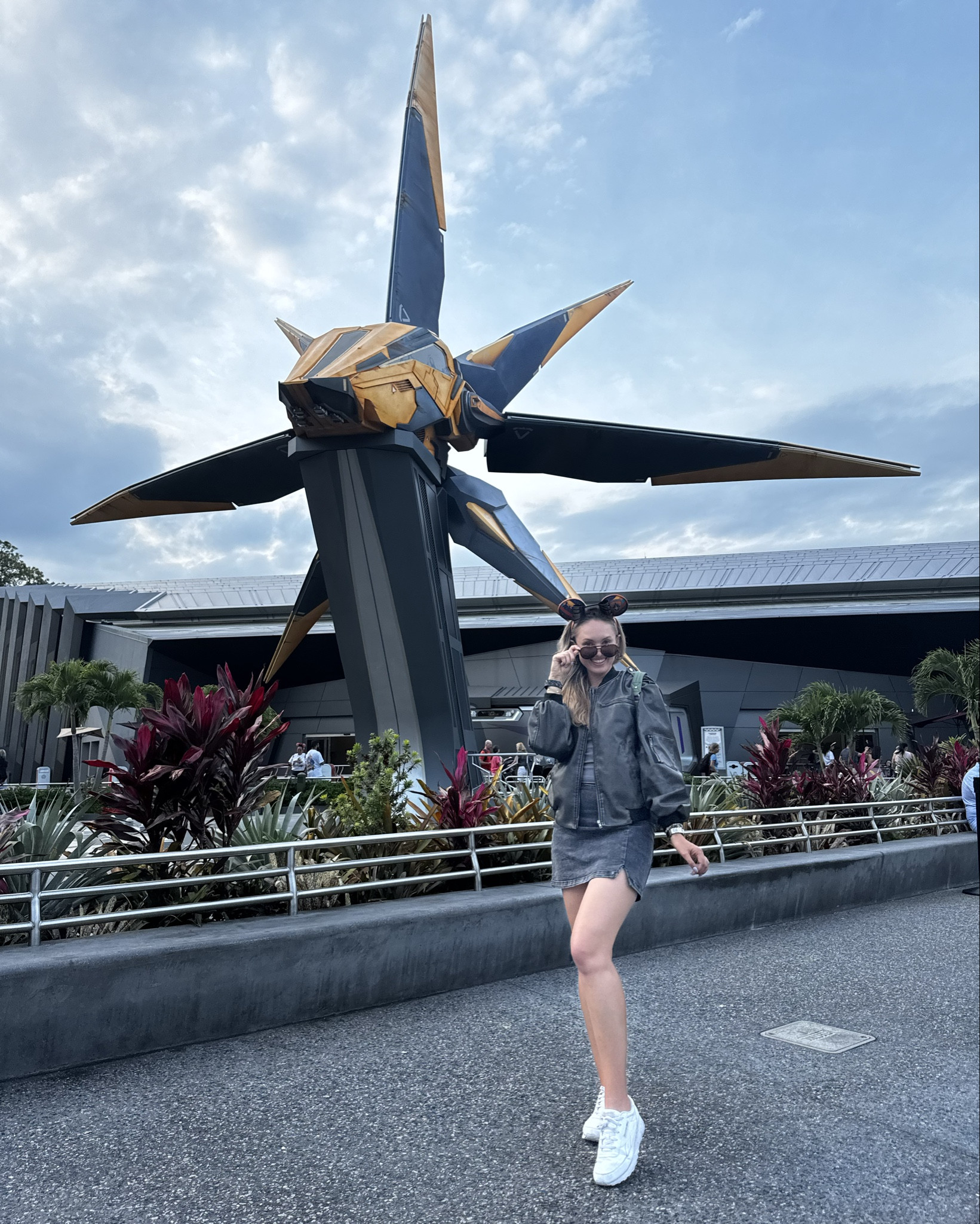 This was a fun one to put together ✨ little Guardians/starlord bound for Epcot! Comfy grey denim skirt from Amazon, my go-to Free people tank and faux leather bomber jacket (which I could only wear for pics lol). With the guardians ears! 

#LTKfindsunder50 #LTKtravel #LTKstyletip
