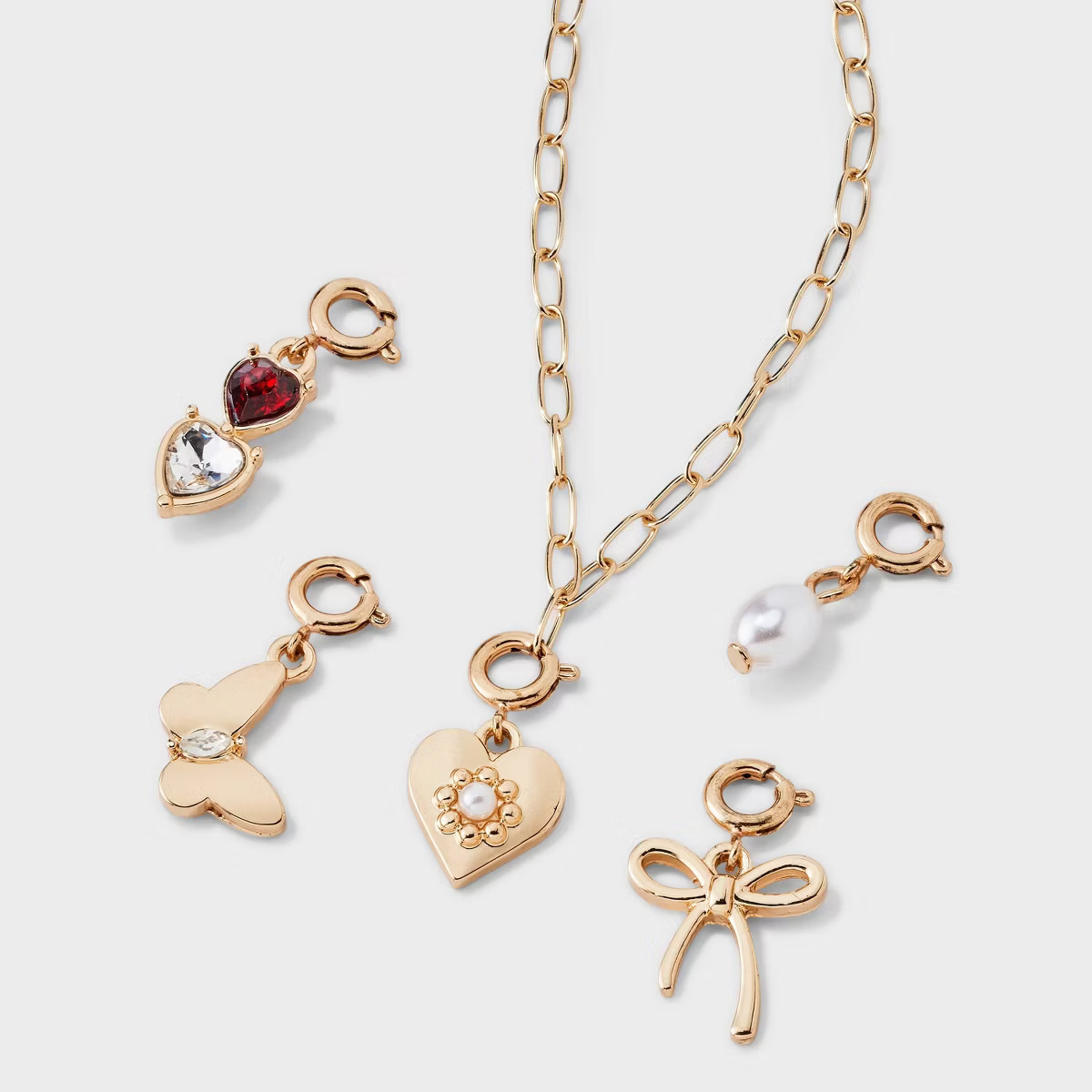Build Your Own Heart and Butterfly Charm Necklace - Wild Fable™ Gold | Target