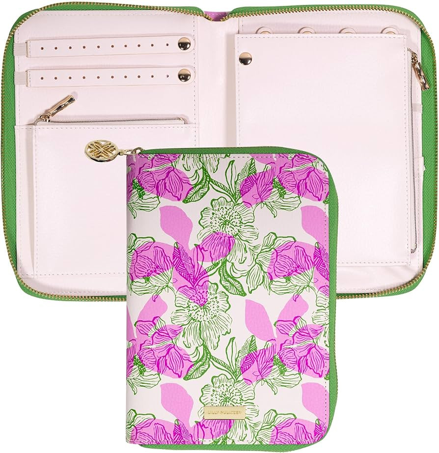 Lilly Pulitzer Travel Jewelry Case Organizer, Jewelry Roll for Women with Zipper, Cute Jewelry Or... | Amazon (US)