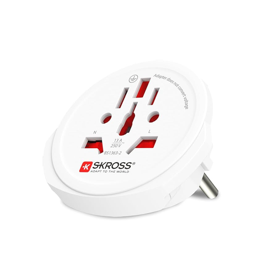 Skross World to Europe Country Travel Adaptor, White | Amazon (US)