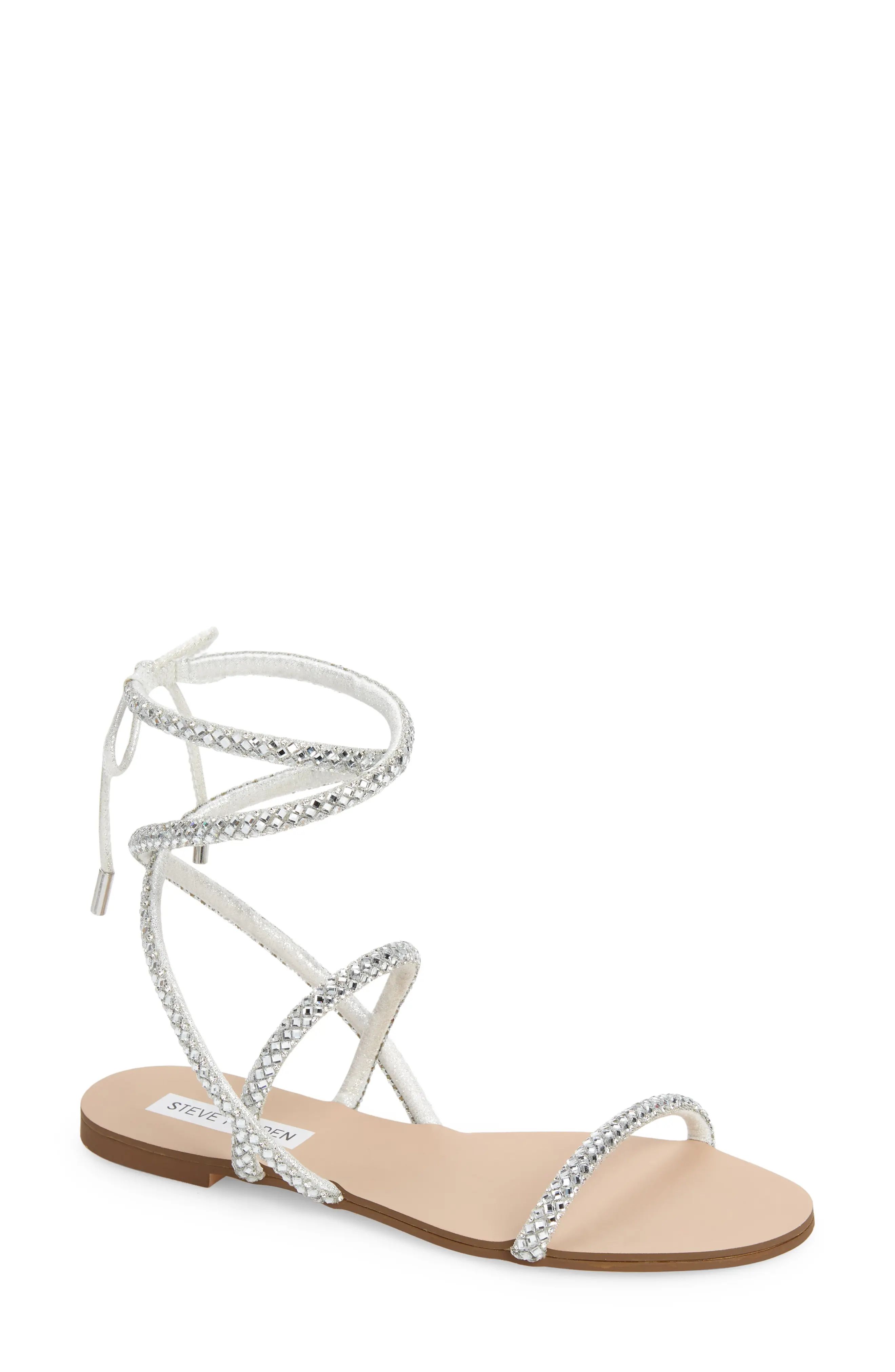 Steve Madden Tellers Sandal in Rhinestone at Nordstrom, Size 6 | Nordstrom