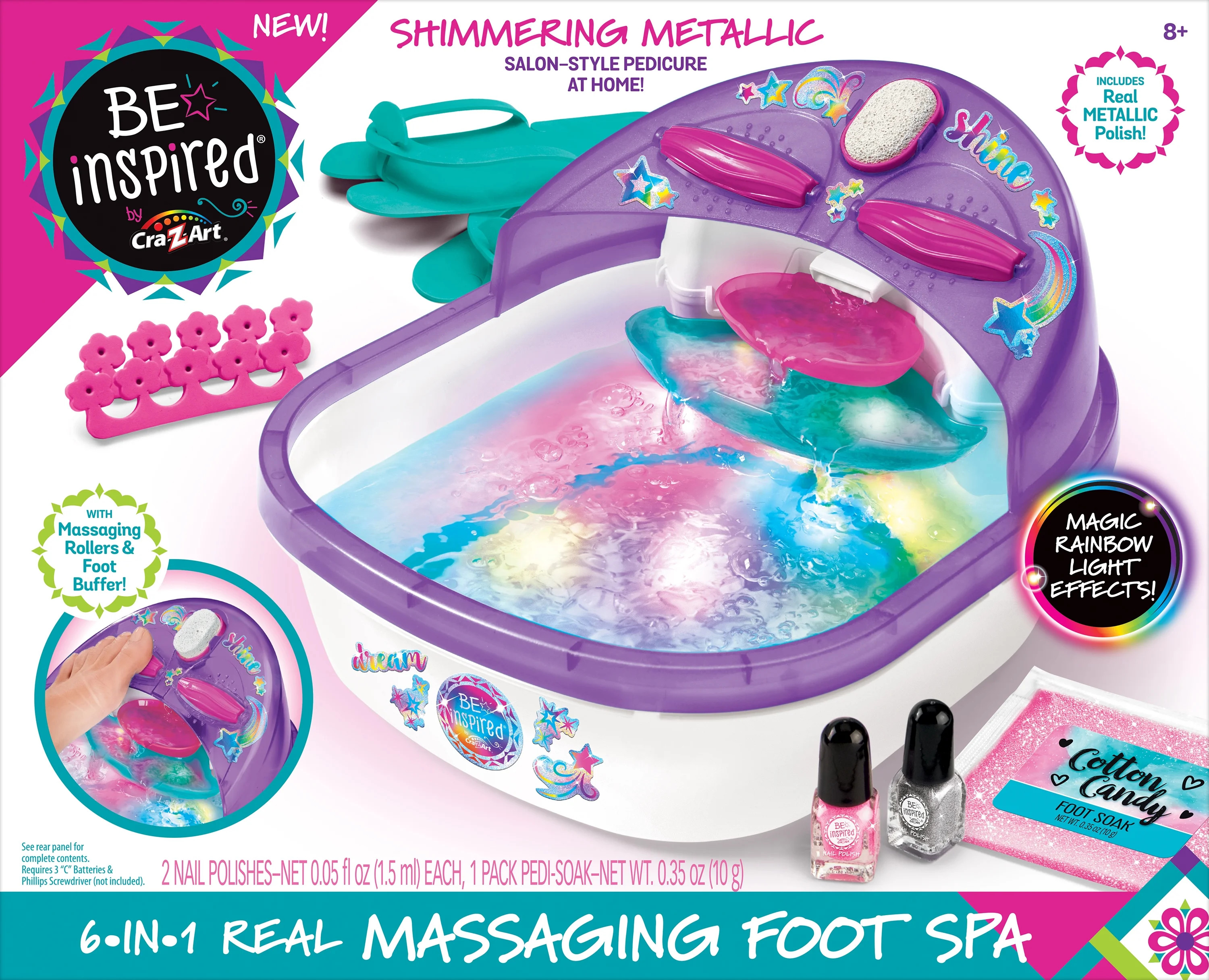 Cra-Z-Art Be Inspired 6-in-1 Real Super Spa Pedicure, Holiday Gift, Ages 8 and up - Walmart.com | Walmart (US)
