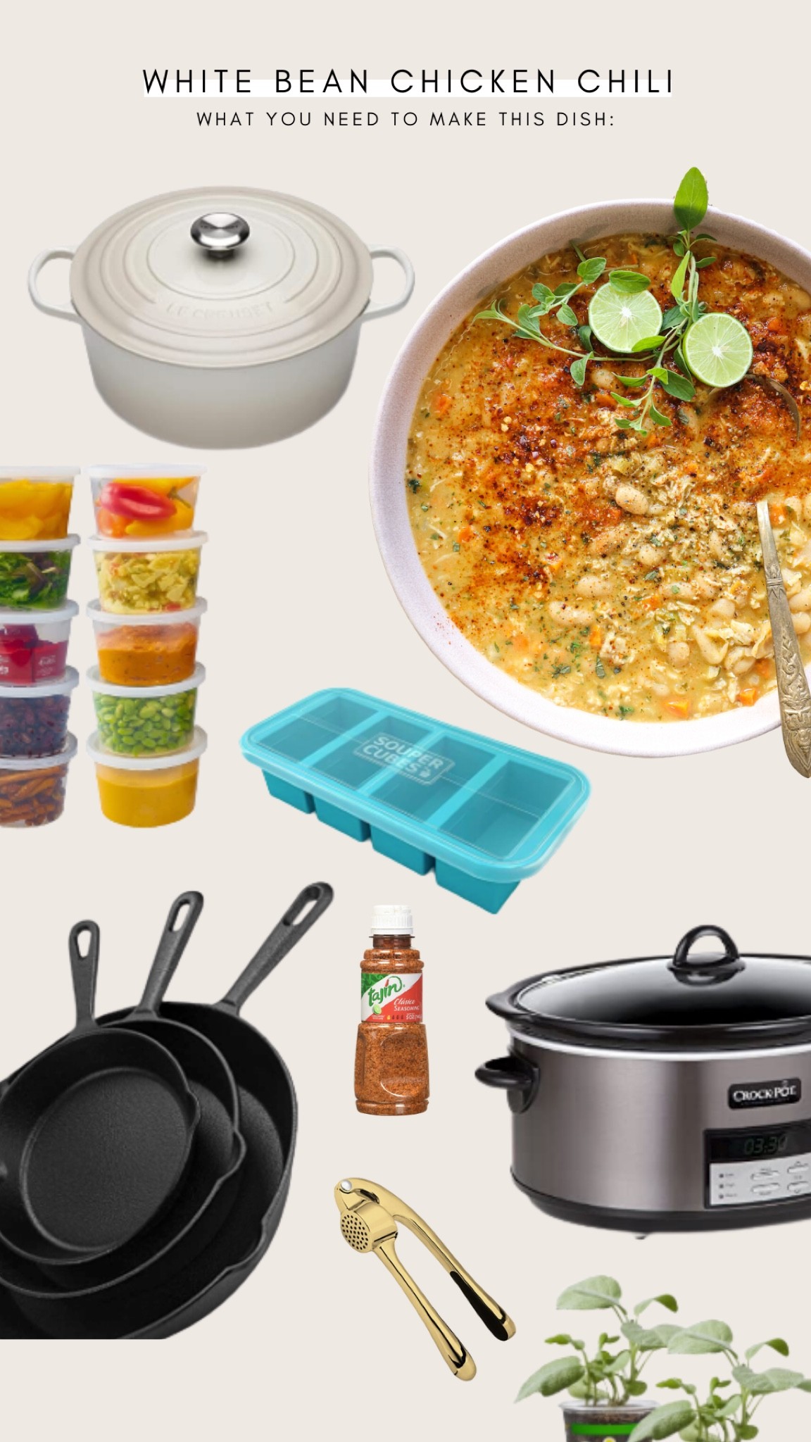 Grab all of the equipment for this white bean chicken chili that’s also dairy free! Use either a Dutch oven, crockpot, or pressure cooker to make this delicious freezer meal! I’ve included my favorite freezer bags and containers for my meal prep!  #cooking #cookingequipment #kitchen

#LTKHoliday #LTKhome #LTKSeasonal