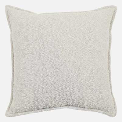 Crosby St. Grey Soft Textured Boucle Throw Pillow, 24" | At Home