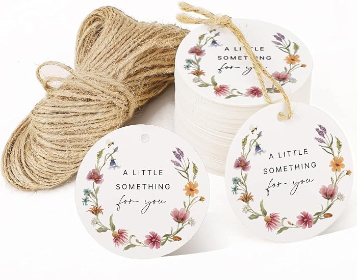 50 Floral Thank You Gift Tags with String Attached, Small Thank You for Celebrating with Us Gift ... | Amazon (US)