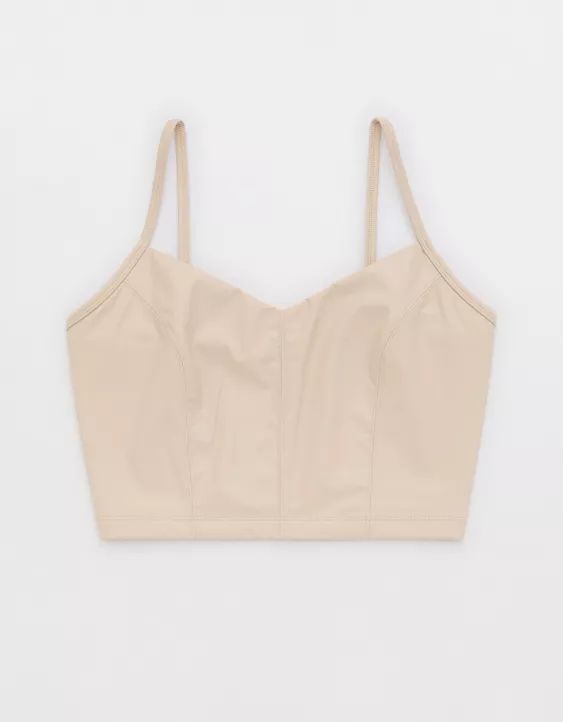 OFFLINE By Aerie Real Luxe Faux Leather Bra Top | Aerie