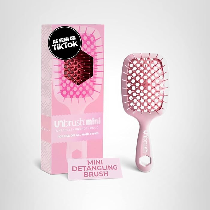 FHI Heat UNbrush Mini Detangler Brush for Pain-Free Brushing on All Wet or Dry Hair Types — Dur... | Amazon (US)