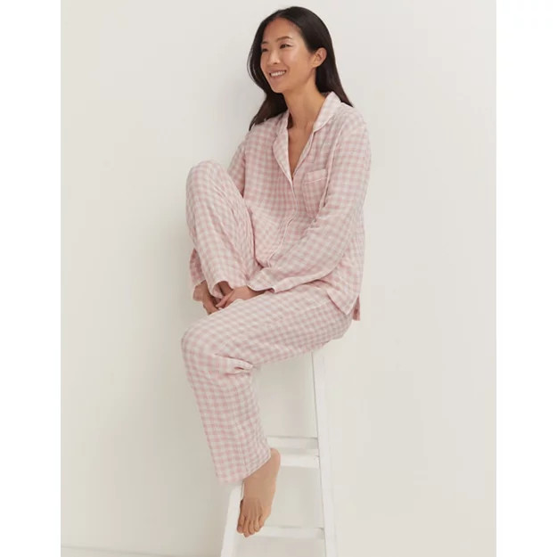 Double Cotton Gingham Pyjama Set | The White Company (UK)