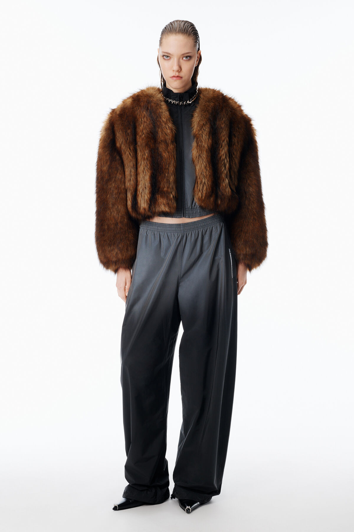 리플렉티브 미드라이즈 트랙 팬츠 | Alexander Wang KR